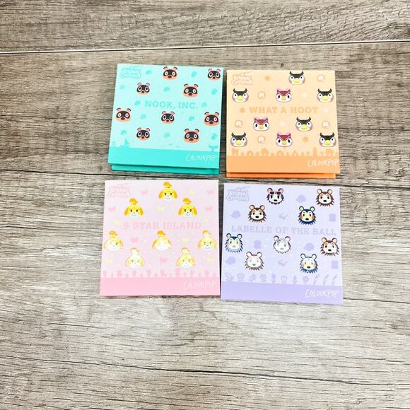 Animal Crossing Colourpop Eyeshadow Pallets 4 NWOB New Without Box Labelle Nook - Picture 8 of 8